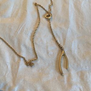 Madewell adjustable wishbone necklace